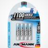 Vysokokapacitní nabíjecí baterie Ansmann AAA 1100mAh BL 4ks