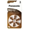 Baterie do naslouchadel PANASONIC Zinc-Air PR312 - Blister 6ks