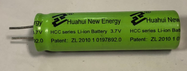Baterie Li-ion patent ZL 2013 14500 3,7V 600mAh