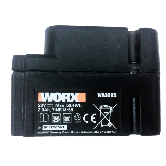 Repase baterie Worx 7INR18/65 28V z článků Sony VTC6 Li-ion 3Ah