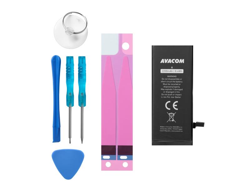 Baterie pro Apple iPhone 6 - vysokokapacitní, Li-Ion 3,82V 2200mAh (náhrada 616-0808)