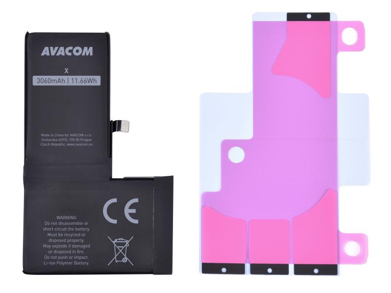 Baterie pro Apple iPhone X - vysokokapacitní, Li-Ion 3,81V 3060mAh (náhrada 616-00346)