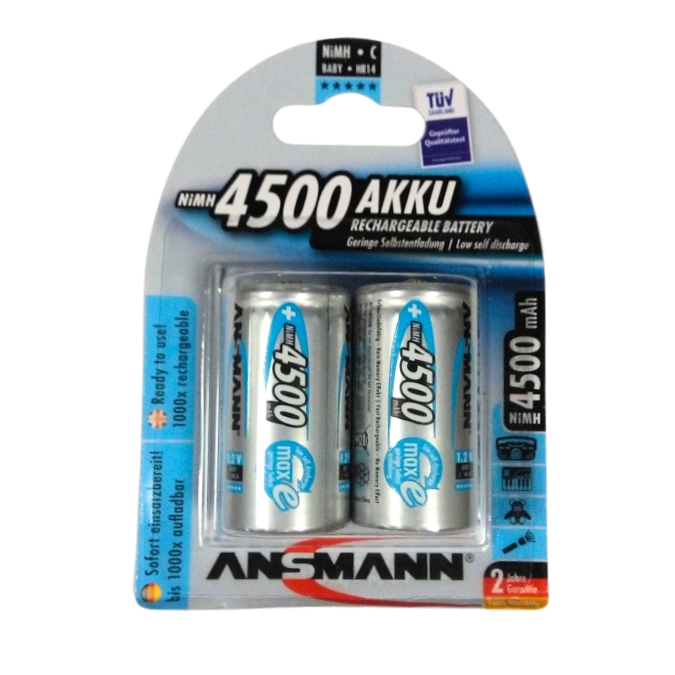 Nabíjecí baterie velikosti C Ni-MH Ansmann 4500mAh balení 2 ks HR14