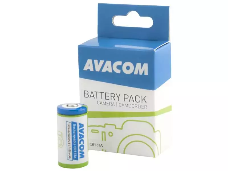 Nabíjecí fotobaterie Avacom CR123A 3V 450mAh 1.35Wh