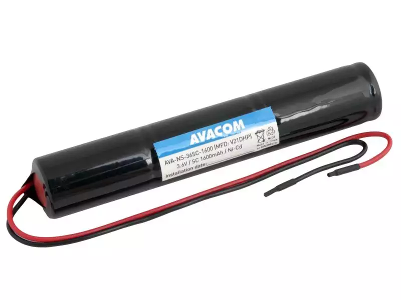 Baterie pro nouzová světla AVACOM Ni-Cd 3,6V 1600mAh vysokoteplotní