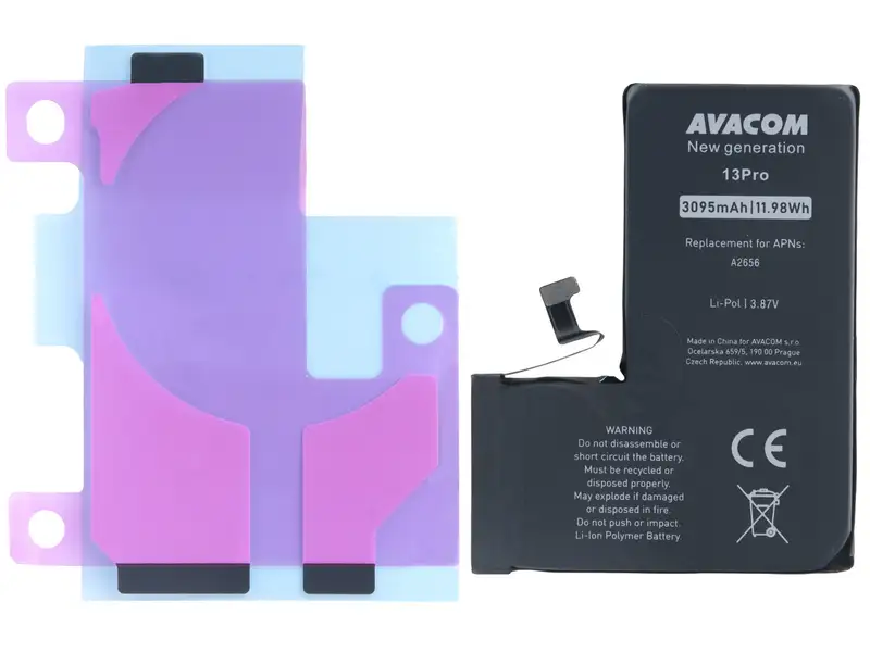 Baterie pro Apple iPhone 13 Pro, Li-Ion 3,87V 3095mAh (náhrada A2656)