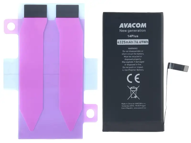 Baterie pro Apple iPhone 14 Plus, Li-Ion 3,86V 4325mAh (náhrada A2850)