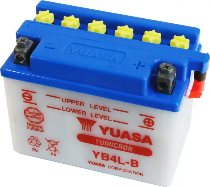 motobaterie YUASA YB4L-B (12V 4Ah) s kyselinou