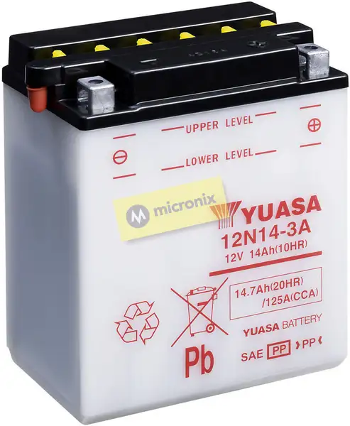 motobaterie YUASA 12N14-3A (12V 14Ah)