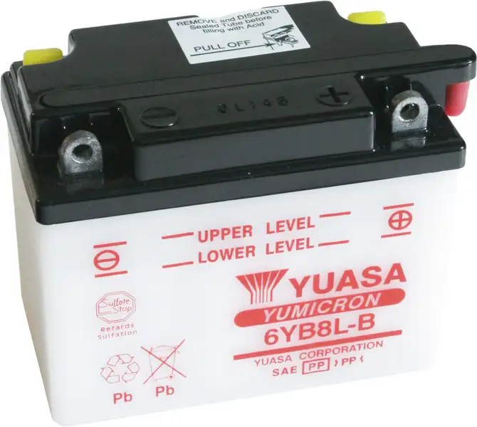 motobaterie YUASA 6YB8L-B (6V 8Ah)