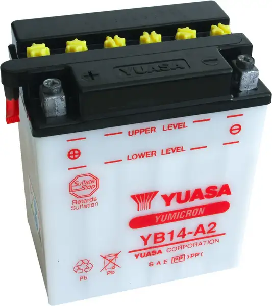 motobaterie YUASA YB14-A2 (12V 14Ah)