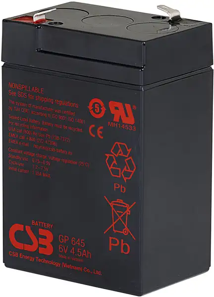 akumulátor CSB GP645 (6V/4,5Ah)