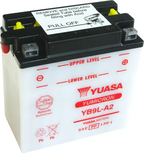 motobaterie YUASA YB9L-A2 (12V 9Ah)