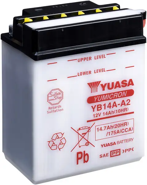 motobaterie YUASA YB14A-A2 (12V 14Ah)