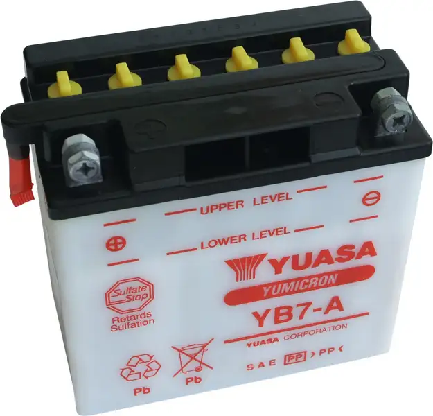 motobaterie YUASA YB7-A (12V 8Ah) s kyselinou