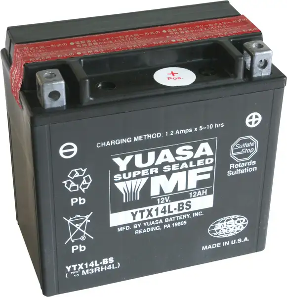 motobaterie YUASA YTX14L-BS (12V 12Ah)