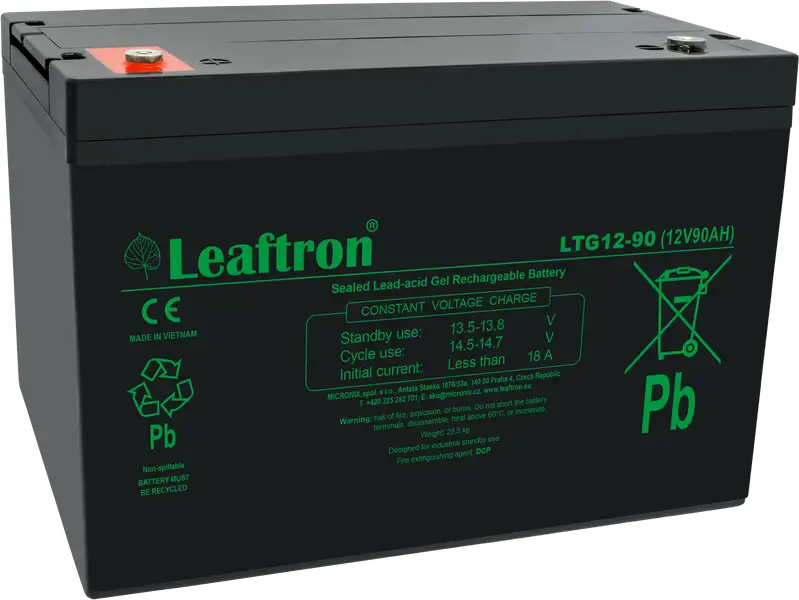 akumul&aacute;tor Leaftron LTG12-90 gelov&yacute; (12V/90Ah)
