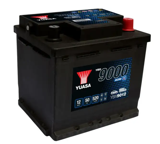 autobaterie YUASA YBX9012 (12V 50Ah) AGM Start Stop